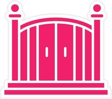Entry Gate Vector Icon Style