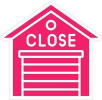 Warehouse Closed Vector Icon Style