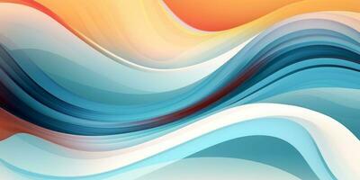 Light Colorful Modern Abstract Wave Gradient Curve Pattern Background photo