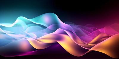 Light Colorful Modern Abstract Wave Gradient Curve Pattern Background photo