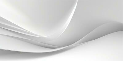 White Gradient Abstract Curve Pattern photo