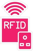 rfid vector icono estilo