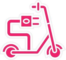 Electric Kick Scooter Vector Icon Style