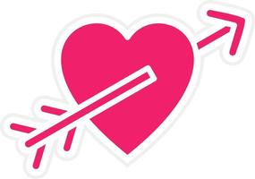 Heart Arrow Vector Icon Style