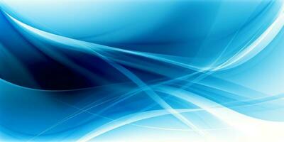 Blue Gradient Abstract Curve Pattern White Background photo