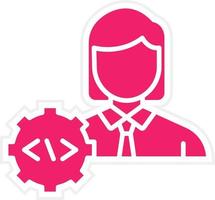 Developer Female Vector Icon Style
