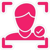 Face Detection Vector Icon Style