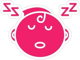 Sleeping Baby Vector Icon Style