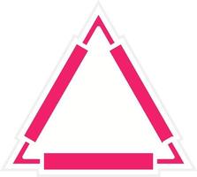 Clay Triangle Vector Icon Style