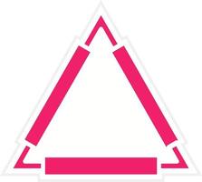 Clay Triangle Vector Icon Style