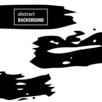 Hand drawn background with abstract brush strokes. Minimal black and white banner design. Vector illustration