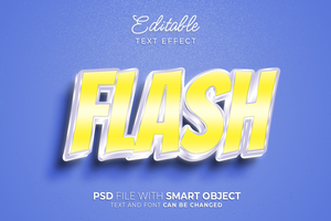 Flash text style effect editable psd
