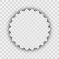 Dark transparent realistic shadow. Round shadow isolated on background. Vector illustration.
