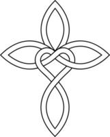 Sign infinite love God, heart with infinity symbol cross vector