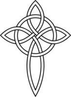 Celtic cross knot and circle gorgeous pendant symbol friendship vector