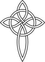 Celtic cross knot and circle gorgeous pendant symbol friendship vector