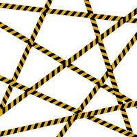 Background crime scene caution tape, police line hazard tapes crossed vector