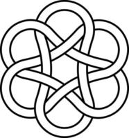 ancient infinity knot pattern sign is good luck and wealth vector