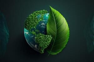 Earth Day Environment Day Nature Green Glossy background Images tree and water photo