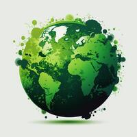 Earth Day Environment Day Nature Green Glossy background Images tree and water photo