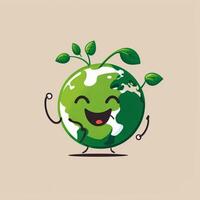 Save Earth Day Poster Environment Day Nature Green Glossy background Images tree and water photo