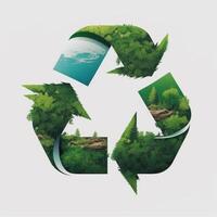 Save Earth Day Poster Environment Day Nature Green Glossy background Images tree and water photo