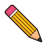 ilustração do colorida lápis com borracha png