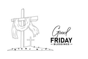 good Friday banner and social media post vector