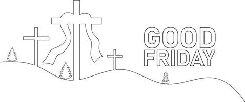 good Friday banner and social media post vector