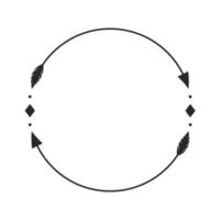 Hipster Circle arrow frame arrows in boho style tribal arrows vector