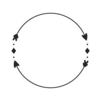 Hipster Circle arrow frame arrows in boho style tribal arrows vector