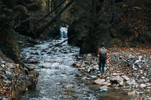 Mountain river nature forest travel lifestyle photo