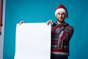 emotional man in New Year's clothes advertising copy space studio posing photo