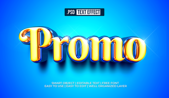 promo texto estilo efeito psd