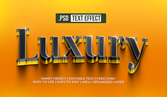 luxo texto estilo efeito psd