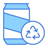 moderno hecho a mano vector de reciclaje, ecológico concepto icono en prima estilo