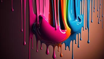 Dripping Paint Glob Art photo