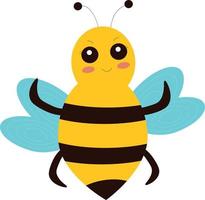 cute honey bee illustration vector