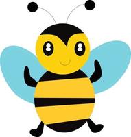 cute cartoon honey bee vector