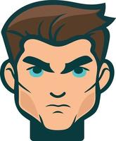 cartoon man face illustration vector