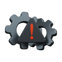 die Einstellungen Error Symbol. 3d machen png