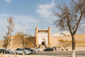 Bukhara, Uzbekistan. December 2021. The ancient fortress wall of the citadel photo