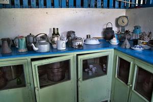 Old traditional seychelles kitchen at the craft village, Mahe Seychelles. photo