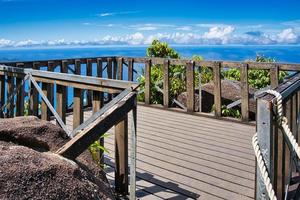 Morn blanc nature trail, view point deck of nature trail, Mahe Seychelles photo