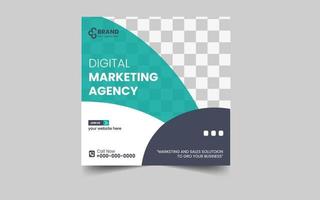 Digital marketing agency social media and instagram post template vector