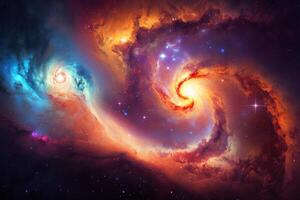 Galaxy and Nebula. Abstract space background. Endless universe with stars and galaxies in outer space. Cosmos art. photo