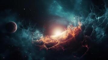 Galaxy and Nebula. Abstract space background. Endless universe with stars and galaxies in outer space. Cosmos art. photo