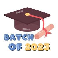 Trendy 2023 Batch vector