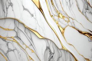 Luxury marble texture background white gold. Natural stone material pattern. photo