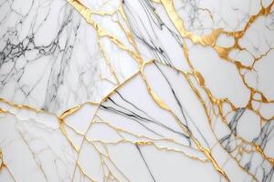 Luxury marble texture background white gold. Natural stone material pattern. photo